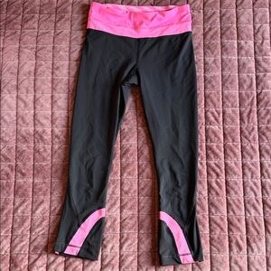 lululemon athletica Black and Pink Leggings size 2